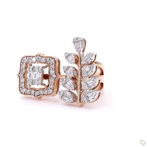Magnifique bague en or et diamants pour femme, style moderne, élégance scintillante, bijoux fins, cadeau de mariage ou de fiançailles. - Product Image 3