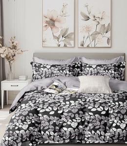 ชุดผ้าปูที่นอนขนาดพอดีพิมพ์ลายควีน400TC ผ้าไมโครไฟเบอร์เนื้อนุ่มเป็นพิเศษ3ชิ้นกันรอยยับกันจางรวมหมอน2ใบสำหรับโรงพยาบาลโรงแรม - Product Image 2