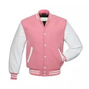 Chaqueta universitaria de cuero auténtico con letras de lana personalizada para hombre, chaqueta negra con logotipos bordados de colores personalizados, chaqueta universitaria - Product Image 5