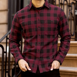 Mens Spring Solid <b>Outdoor</b> Flannel Shirt with Warm <b>Brushed</b> Fabric Breathable Design Regular Fit Stylish Casual Style - Product Image 6