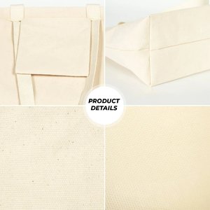 Sac fourre-tout en toile de 10 oz, résistant à l'eau et laminé, couleur unie, 17 x 14 x 6 (45 x 35 x 15 cm) - Product Image 5