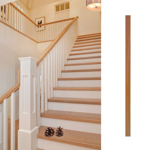 Venta superior 42 \ "Balaustre de escalera elegante moderno 5060P 42 \" Madera de caucho Cuadrado Madera maciza Diseños personalizados ODM disponible - Product Image 5