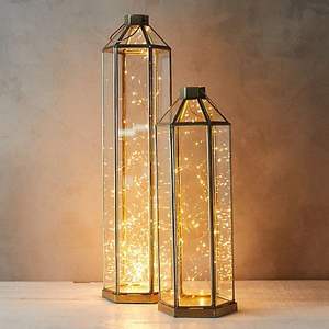 Linternas de metal decorativas tradicionales con trabajo tallado intrincado perfecto para reuniones familiares espirituales ocasiones festivas - Product Image 1