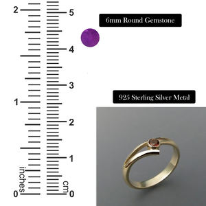 รอบแซฟไฟร์ 925 เงินสเตอร์ลิง Birthstone อัญมณี Claw การตั้งค่าโอชะงานแต่งงานขายส่งแหวนเครื่องประดับสําหรับผู้หญิง - Product Image 4