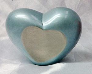 Urne de stockage de cendres en métal exclusivement élégante avec souvenir de crémation de style américain en forme de coeur d'Inde - Product Image 5