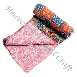 Couverture Kantha Gudari, couverture Kantha Gudari, vente en gros, fournisseur d'or, GD2171, couverture Kantha faite à la main, coton imprimé indien - Product Image 4