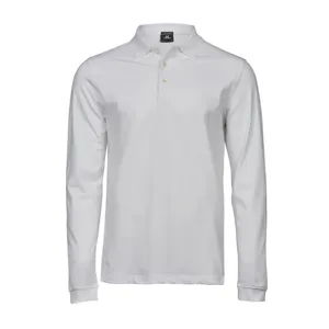 Luxury Custom Stretch <b>Long</b> <b>Sleeve</b> <b>Polo</b> <b>Shirt</b> for Promotional Merchandising - Product Image 1