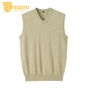 Pulls en laine pour hommes de nouvelle conception, pull à col rond tendance, tricot décontracté, hiver, extérieur, écologique, respirant, de haute qualité, sans manches - Product Image 1