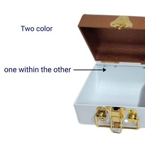 Hot Selling New Design Customized Color Rectangle Eco-Friendly Metal <b>Hammered</b> Jewelry Storage Gift Box Set 2 for Modern Luxury - Product Image 4