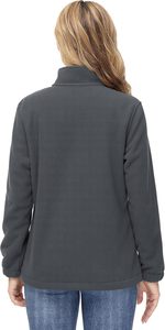 Veste polaire Softshell respirante légère de grande taille pour femmes 340g pour l'hiver pull fermeture poche coton remplissage randonnée - Product Image 3
