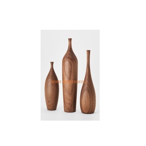 Décoration de table en bois massif Vases et pots à fleurs pour la maison et la chambre à coucher Vases et pots de conception simple de fantaisie de la plus grande qualité - Product Image 1