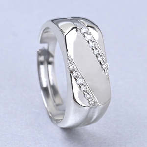 Bague CLARA en argent sterling 925, plaquée rhodium et or, avec zircon serti et technologie d'incrustation, bijoux authentiques - Product Image 2