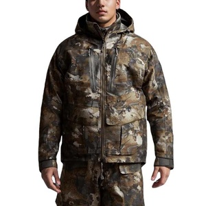 Veste de four de canard personnalisée de haute qualité pour la chasse en plein air pêche aux marais matériau imperméable fermeture éclair costumes de Camouflage en gros - Product Image 1