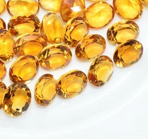 พลอยซิทรินธรรมชาติขนาด 6x8 มม. รูปไข่เหลี่ยมเพชรพลอยสีเหลือง ไม่ผ่านการปรับแต่ง น้ำหนัก 3-5 กะรัต สำหรับงานประดับเครื่องประดับ - Product Image 4