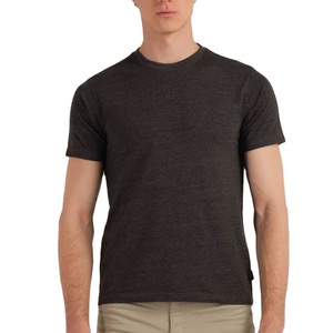 Camiseta de algodón de peso pesado personalizada al por mayor, diseño negro de manga corta de verano con cuello redondo, ajuste extragrande, gran oferta, logotipo personalizado - Product Image 1