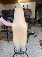 Vente en gros Perruques en cheveux humains vierges vietnamiens 100% Brun foncé Avant Soyeux Lisse Sans colle pour HD 180% Densité Longue Longueur