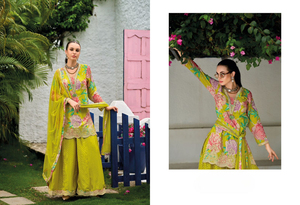 Elegante sin mangas tamaño libre cosido Chinon con bordado impreso sharara traje perfecto para la temporada de bodas - Product Image 5
