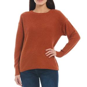 Pull-over long décontracté pour femme en tricot 100% coton avec doublure en laine, col rond, hiver, anti-rides, séchage rapide, respirant, tendance - Product Image 6