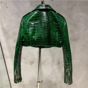 Chaqueta de Motociclista de Piel de Oveja Roja de Alta Calidad para Mujer, Tejida, Transpirable y Ecológica, con Logotipo Personalizado - Product Image 2