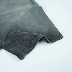 Camisetas con Lavado Ácido para Hombre, Algodón de Alta Calidad, Transpirable, Ropa Casual, Diseño Personalizado, Servicio OEM, Venta al por Mayor, Ropa Urbana de Pakistán - Product Image 2