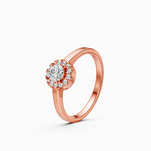 Anillo de Lujo Sostenible con Diamante Cultivado en Laboratorio, Elegancia Clásica, con 0.35 Ct |   En oro amarillo, blanco y rosa de 9 quilates - Product Image 1