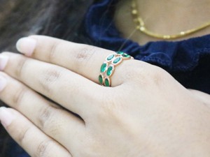 Emerald <b>Quartz</b> Oval 925 Sterling Silver <b>Ring</b> Handmade Bezel Setting Jewelry - Product Image 6