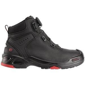 Botas de Seguridad de Cuero Braxton S3 SRC HRO EN20345 BAAK Negras/Rojas Talla 42 para Entornos Laborales - Product Image 1