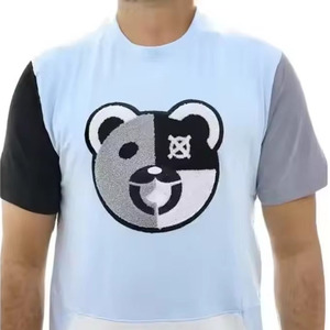 เสื้อยืดพิมพ์ลายปัก2025สำหรับผู้ชายเสื้อยืดสำหรับผู้ชายแนวสตรีทแวร์ปักลายด้วยกำมะหยี่สำหรับผู้ชาย - Product Image 5