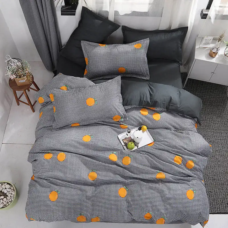 कारखाना आधुनिक घर ज्यामितीय मुद्रित सज्जित चादर सेट Bedsheet बिस्तर 2023