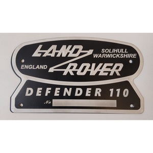 AG PARTS 4x4 Land Rover Defender 110 Heritage Edizione Limitata, Badge in Alluminio Pressofuso per Griglia/Cassone Modello AG678, Adatto per LAND ROVER - Product Image 1