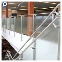 Balustrade en verre dépoli sans cadre Prima Modern en acier au carbone de haute qualité, résistante aux intempéries, pour escaliers et balcons
