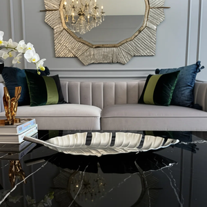 Plateau de service en aluminium de qualité alimentaire, événements de restauration, repas à domicile, fêtes, buffets, cuisine, hôtel, plateau en forme de feuille - Product Image 2