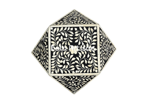 Taburete de Resina de Lujo Hecho a Mano con Incrustaciones, Mesa Auxiliar de Madera de Diseño Moderno con Incrustaciones de Nácar para Decoración de Almacenes - Product Image 4