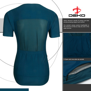 Maillot de cyclisme d'été pour femme avec caractéristiques à séchage rapide et respirant Chemise de vélo sublimée pour le vélo Haut à manches courtes - Product Image 4