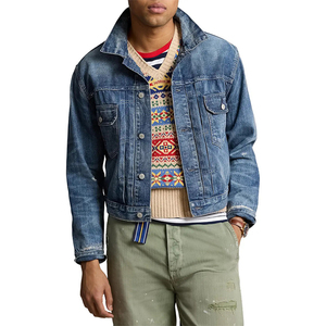 2024 ODM vente en gros sur mesure hommes Denim veste haute qualité motif décoration 100% coton dernière mode pour la saison d'hiver - Product Image 1