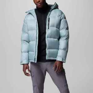 Oem Winter Warm Hooded Men'S Down Jacket Fashion Custom Logo <b>Bubble</b> <b>Coats</b> Plus Size Cropped Shiny Puffer Jackets For Men - Product Image 3