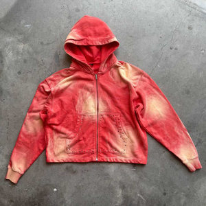 Conjunto de Sudadera con Capucha y Pantalones Deportivos de Invierno para Hombre, Estilo Hip Hop, Bordado con Pedrería, Lavado Ácido, Estilo Vintage - Product Image 2