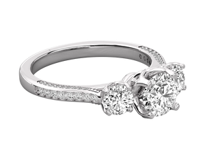 แหวนหมั้นเพชรที่ได้รับการรับรองจากอีจิ1CT สุดหรูแหวนหมั้นเพชรที่ได้รับการรับรอง925เงินสเตอร์ลิง14K ชุบทองเครื่องประดับชั้นดีสำหรับ - Product Image 3