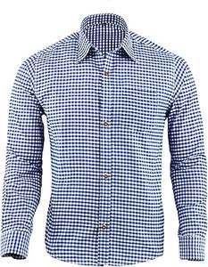 Conjunto de traje tradicional para hombre para el Oktoberfest – Pantalones cortos de cuero azules + Camisa tradicional – Traje bávaro – Tallas 46–60 - Product Image 3