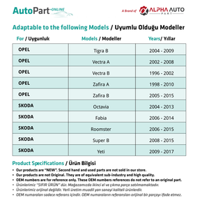 Mât d'antenne de toit pour VW, Audi, Skoda, Seat (expédition depuis le fabricant turc) Code produit: RB2231 - Product Image 2