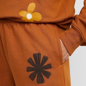 Pantalones de chándal de algodón estampados para mujer Joggers de mujer con ajuste relajado Pantalones de gimnasio de lana Lisa Estilo frontal plano de invierno - Product Image 2