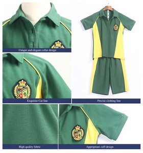 ชุดนักเรียนประถมแบบกำหนดเอง เสื้อโปโลและกางเกงขาสั้น สำหรับเด็กผู้ชายและเด็กผู้หญิง ผลิตจากโพลีเอสเตอร์ 100% - Product Image 5