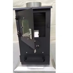 Estufa de chimenea eléctrica fuerte con alimentación automática de pellets de madera fuente de calor limpia uso al aire libre Estufa de pellets hidráulica barata venta - Product Image 2