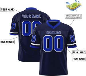 Camiseta de fútbol de manga corta personalizada OEM, tela de malla de poliéster transpirable con logotipo de equipo, rayas de sublimación de secado rápido - Product Image 4