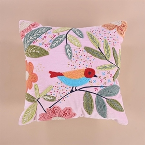 Handmade Antique Kantha Quilts Pillow <b>Covers</b> Vintage Bohemian Printed <b>Sofa</b> Back Cushion Case Boho Style Decorative Throw Pillows - Product Image 2