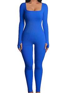 Combinaison moulante pour femme, printemps-été, coupe ajustée, logo personnalisé, haute élasticité, côtelée, sexy, grande taille 3XL, combinaison pour femme - Product Image 5