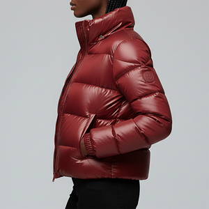 Chaqueta Acolchada de Burbujas de Talla Grande, Hecha a Medida, Material Brillante, Algodón, Ligera, para Invierno, con Capucha, Superventas - Product Image 3