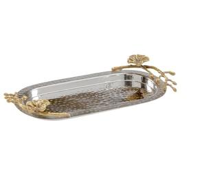 Plateau de service argenté brillant Plateau en acier inoxydable pour la maison et l'hôtel - Product Image 6