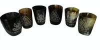 Vente en gros court Viking corne verres vente chaude verre de corne à boire pour la maison hôtel restaurant et fête pour les occasions Koi