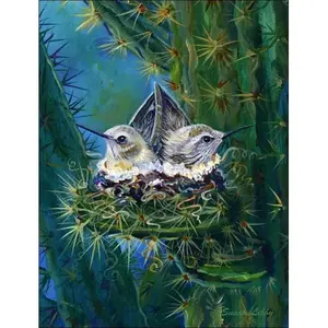 Susan Libby Southwest Ceramic Art SLA053AT Carrelage mural d'accent d'oiseau Carrelage décoratif pour la maison et le bureau - Product Image 1